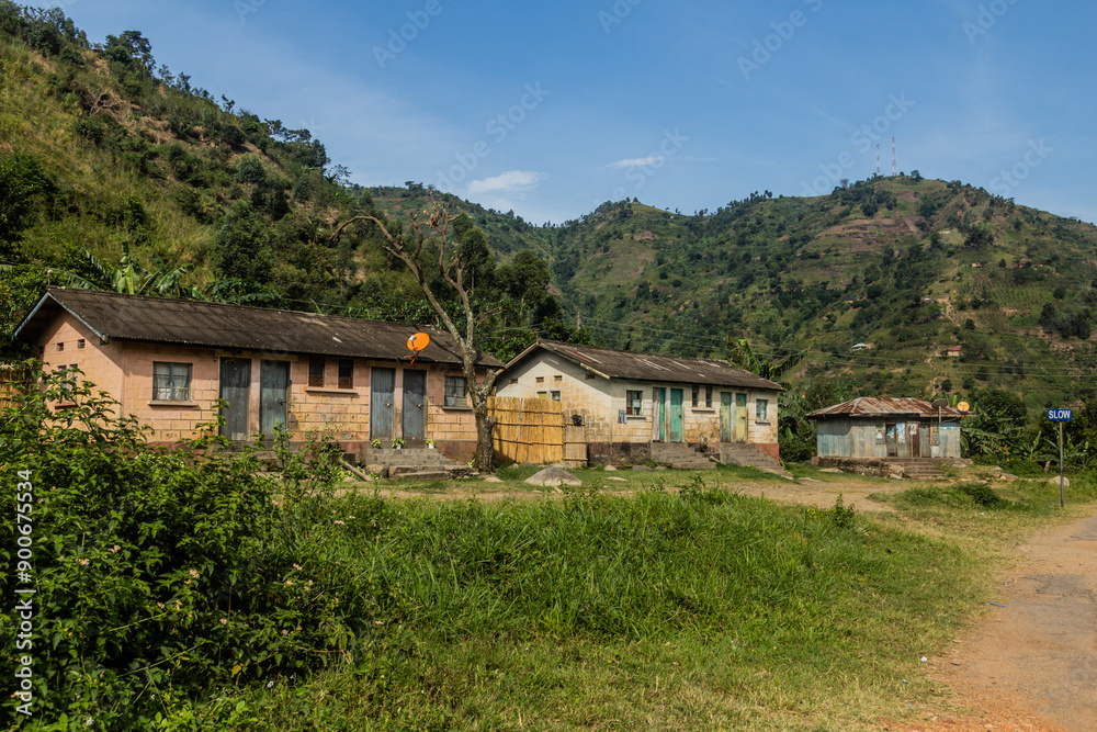 View of houses in Kilembe village, Uganda View of houses in Kilembe village, Uganda