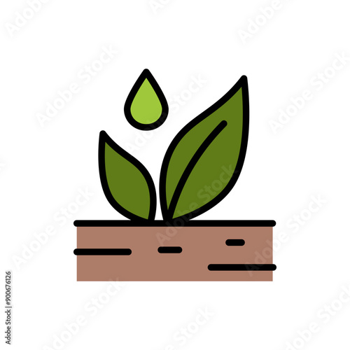 Ayurveda concept. Essential oil, Carrier oil or Beauty essence. Vector isolated color drawing.