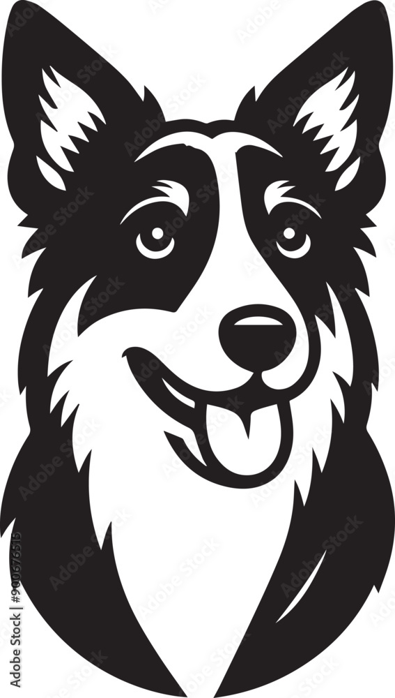 Australian kelpie dog vector icon isolated on a white background. Australian kelpie dog logo illustration. Australian kelpie dog vector icon isolated on a white background. Australian kelpie dog logo illustration.