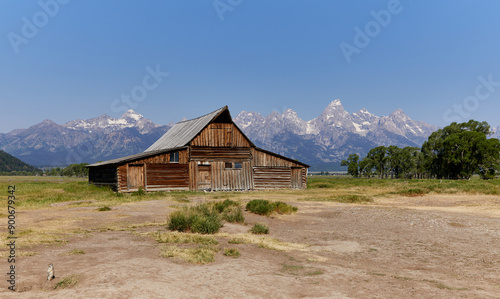 Tetons with barn in the froground