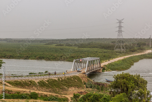 Kazinga Channel Bridge in Katunguru village, Uganda photo