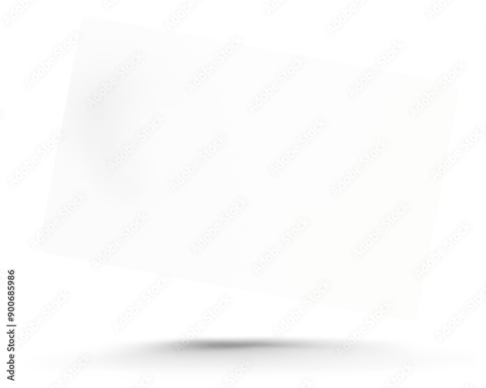 white empty blank credit card as template or sample, ground shadow, isolated white empty blank credit card as template or sample, ground shadow, isolated