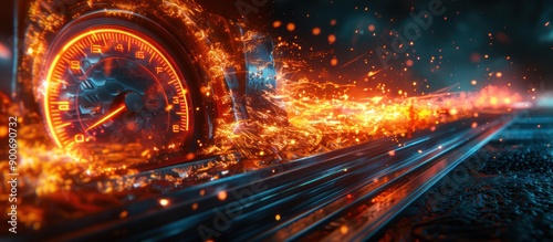 Racing speedometer speed background