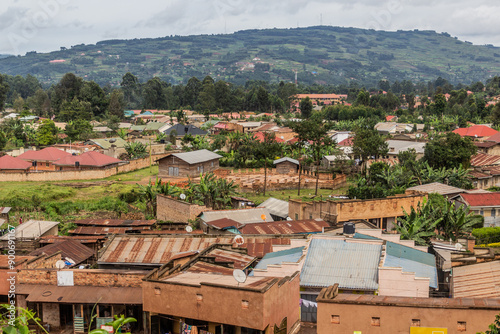 Aerial view of Kabale town, Uganda photo