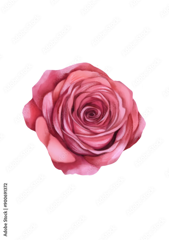 Pink Rose Illustration Pink Rose Illustration