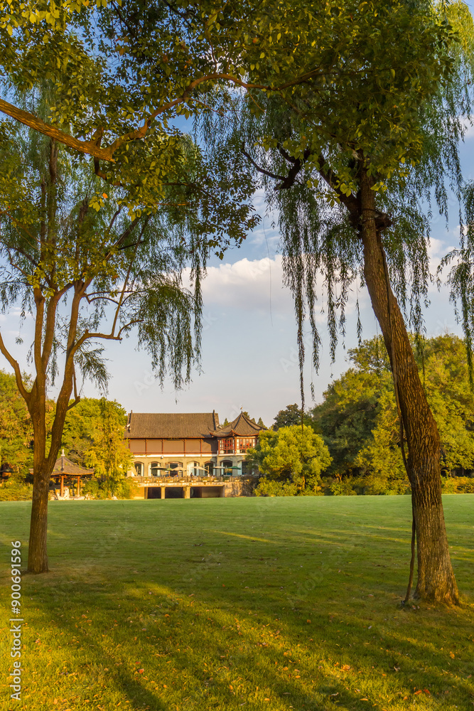 Historic house on the banks of the West Lake in Hangzhou, China