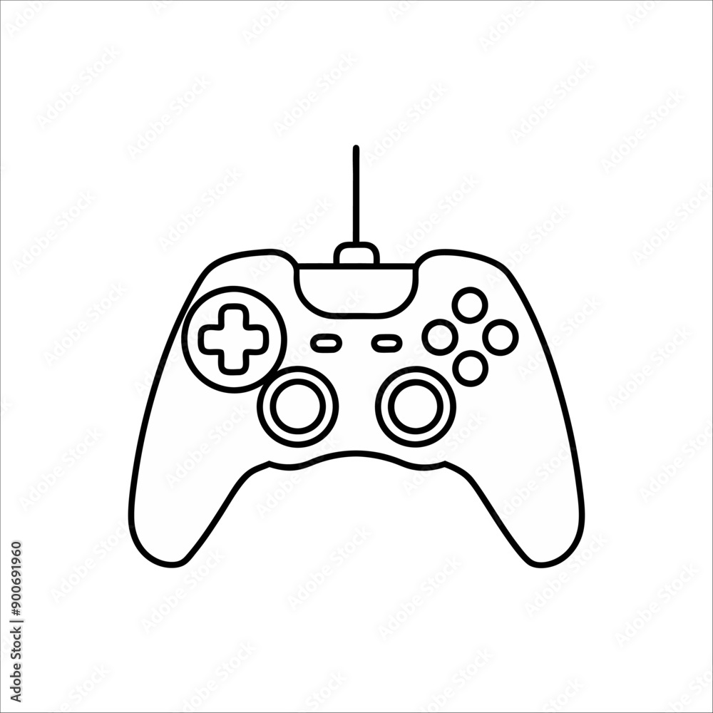 Video game joystick controller illustration Video game joystick controller illustration