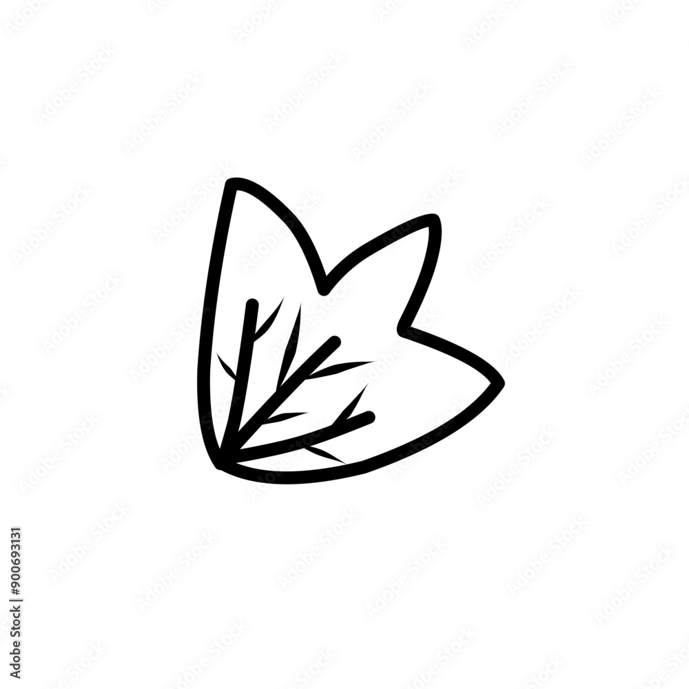 leaf simple line icon leaf simple line icon