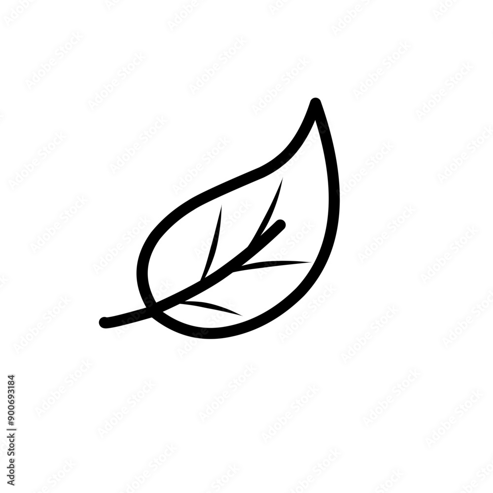leaf simple line icon leaf simple line icon