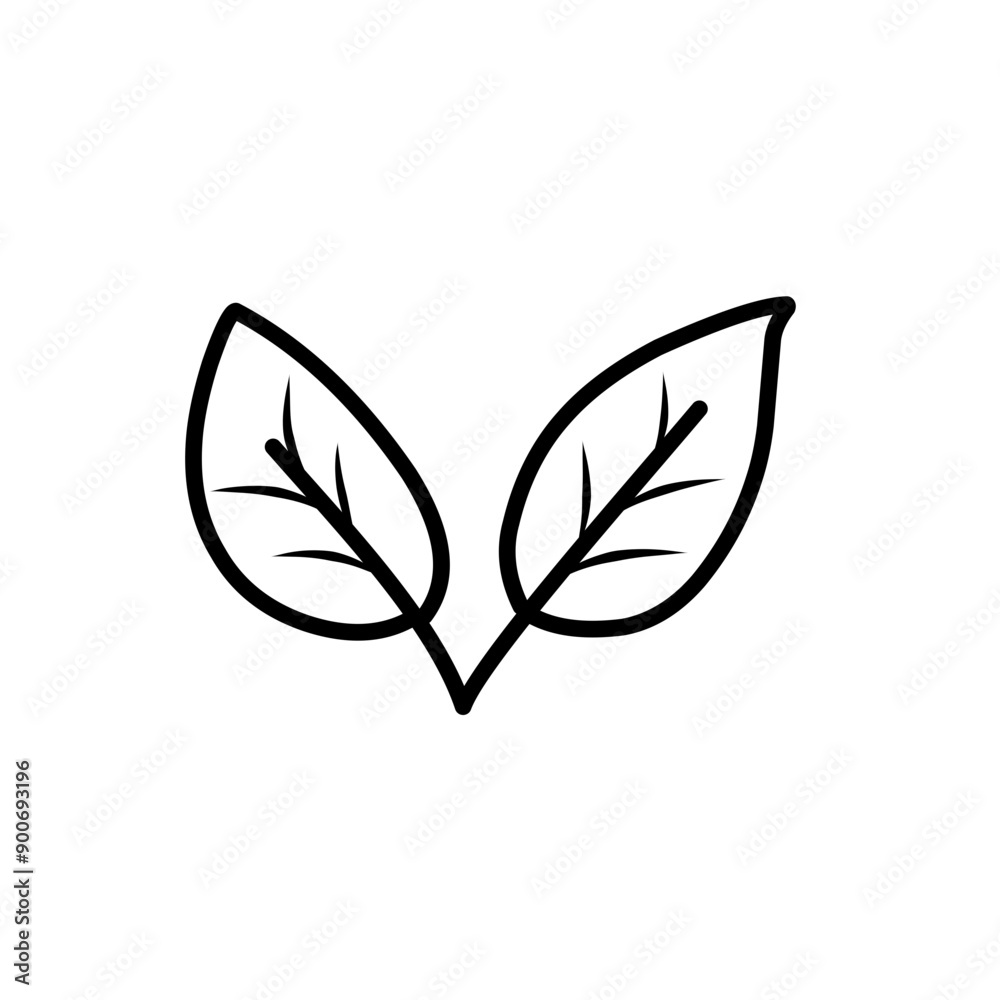 leaf simple line icon leaf simple line icon