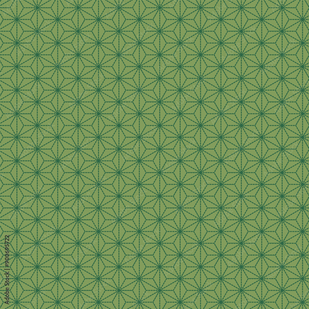 Traditional Japanese Hemp Pattern Olive green Traditional Japanese Hemp Pattern Olive green