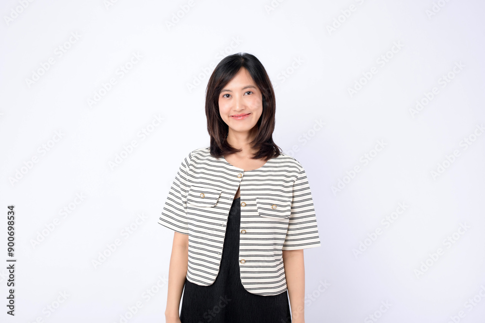Asian woman isolated on white studio background Asian woman isolated on white studio background