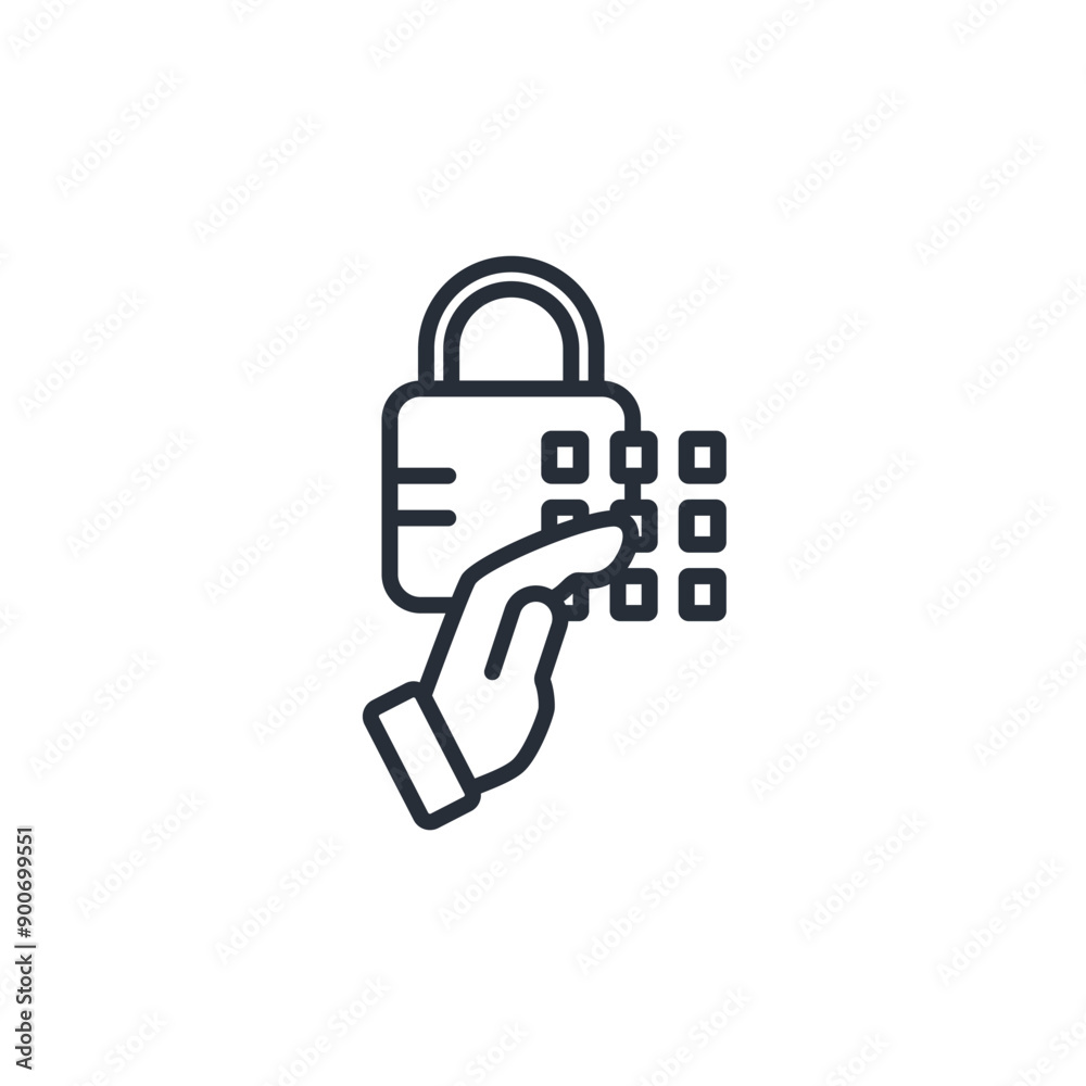 locked icon. vector.Editable stroke.linear style sign for use web design,logo.Symbol illustration. locked icon. vector.Editable stroke.linear style sign for use web design,logo.Symbol illustration.