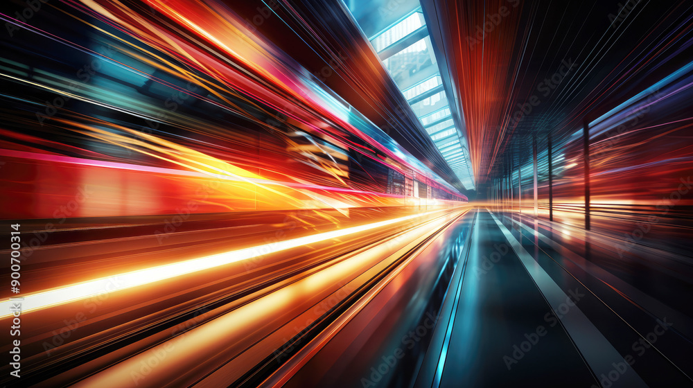 generated illustration of fast express passenger train, futuristic conceptual technology on high speed railway. generated illustration of fast express passenger train, futuristic conceptual technology on high speed railway.