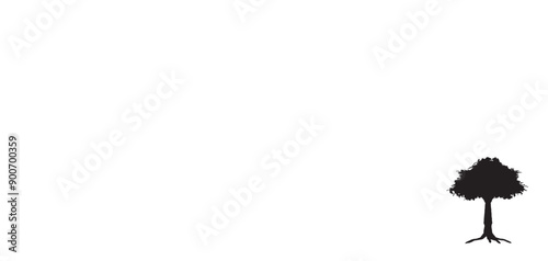 Tree Silhouette Vector Illustration – Nature Tree Graphic Design