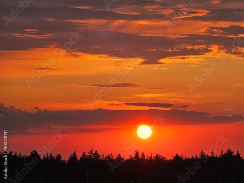 sunset in the mountains