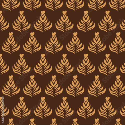 Coffee Wallpaper and Coffee Textile Pattern Design