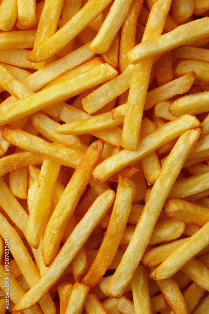 Golden French Fries Background. Golden French Fries Background.
