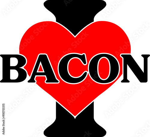 I Love Bacon Vector Graphic