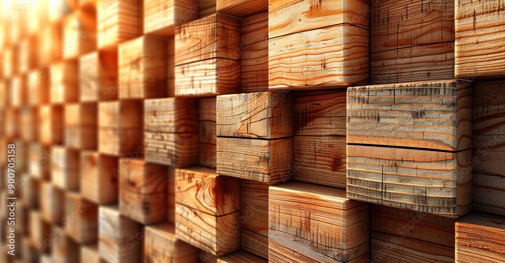A background of stacked wooden beams A background of stacked wooden beams