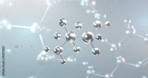 Etidronic acid rotating 3d molecule, molecular structure of etidronate, seamless video photo