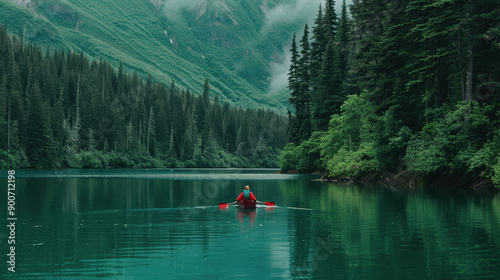 Alaska Day in the USA. the nature of Alaska. mountains, forests, lakes