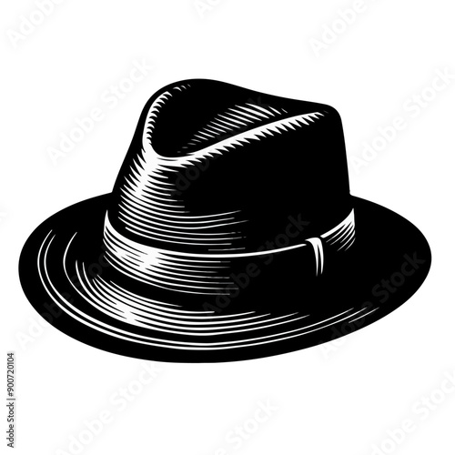 silhouette of a hat, silhouette of a black hat, cowboy hat.