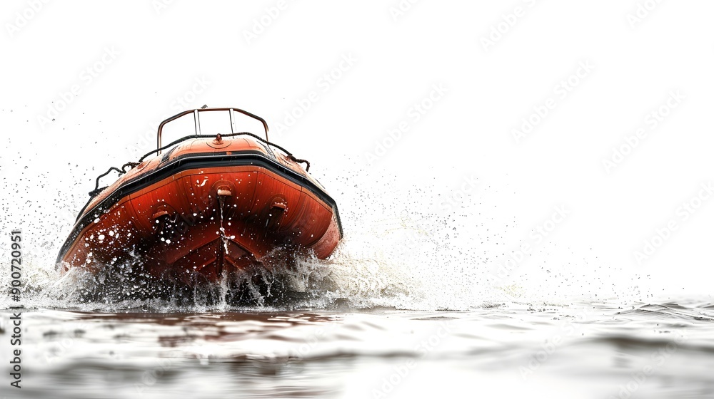 Fotografie Lifeboat Launching into Water.