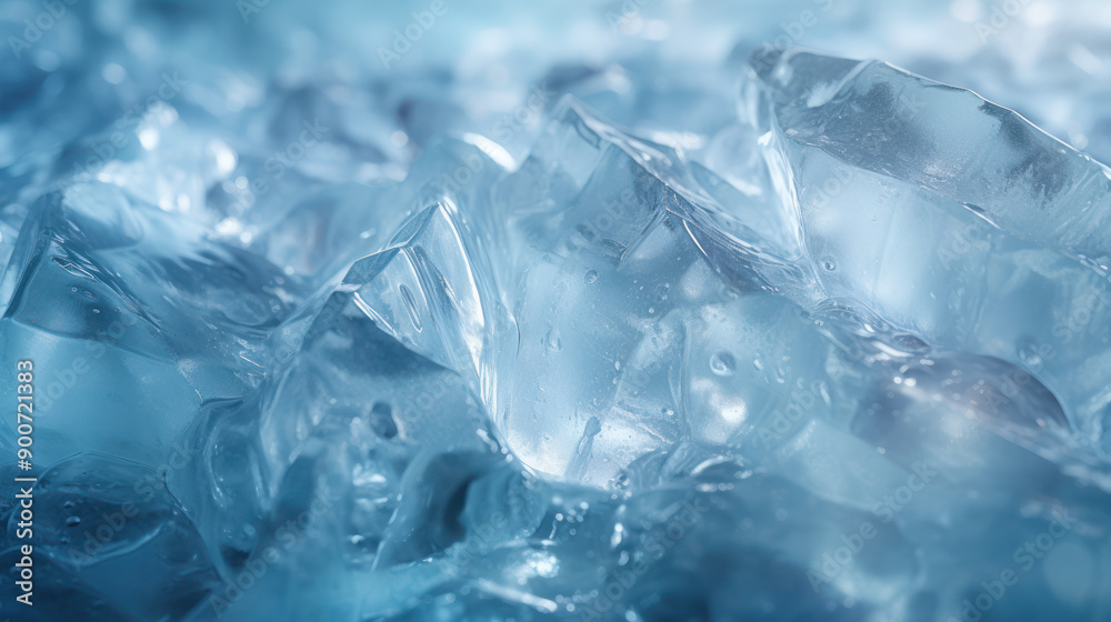 Close up view of ice cubes. Crystalline appearance. Ice Texture Background. Close up view of ice cubes. Crystalline appearance. Ice Texture Background.