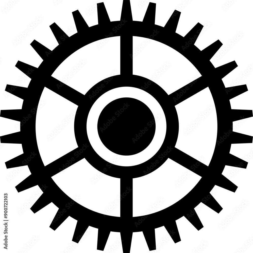 Obraz premium Gear Cogwheel setting vector icon
