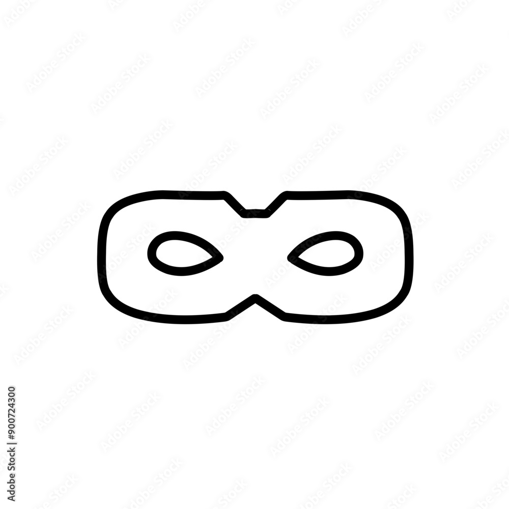 superhero mask line icon