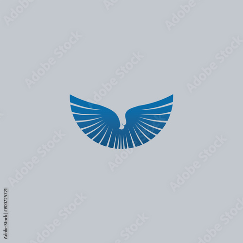 Flying eagle logo design. Vector illustration. Stylized bird logotype. photo