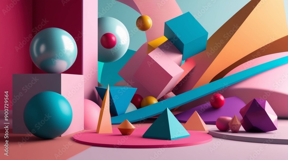 Creating a Vibrant 3D Abstract Background Creating a Vibrant 3D Abstract Background