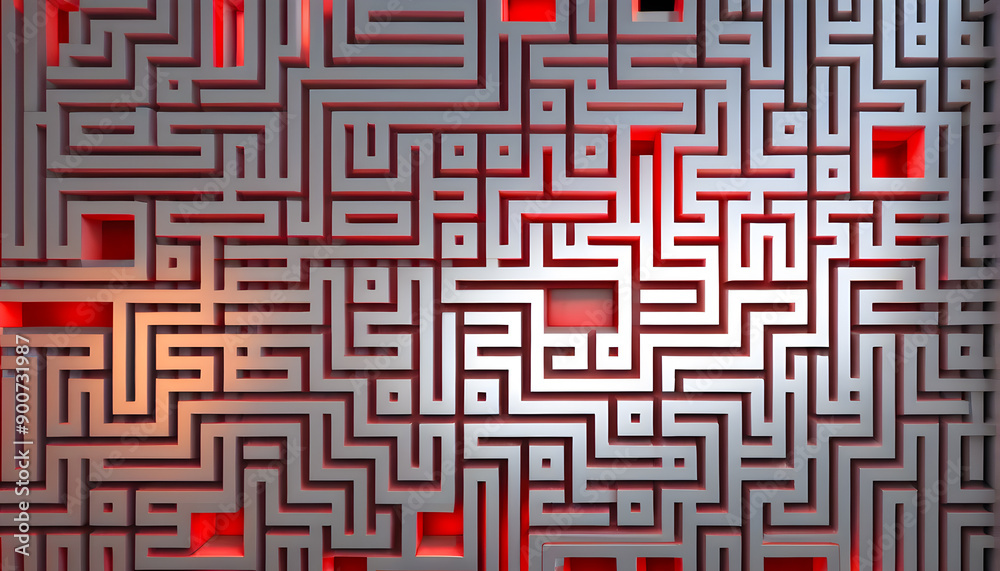 Red Metallic Maze Background, 3D Digital Technology Background, Ideal for Futuristic and High-Tech Designs, with a Bold and Vibrant Look Red Metallic Maze Background, 3D Digital Technology Background, Ideal for Futuristic and High-Tech Designs, with a Bold and Vibrant Look