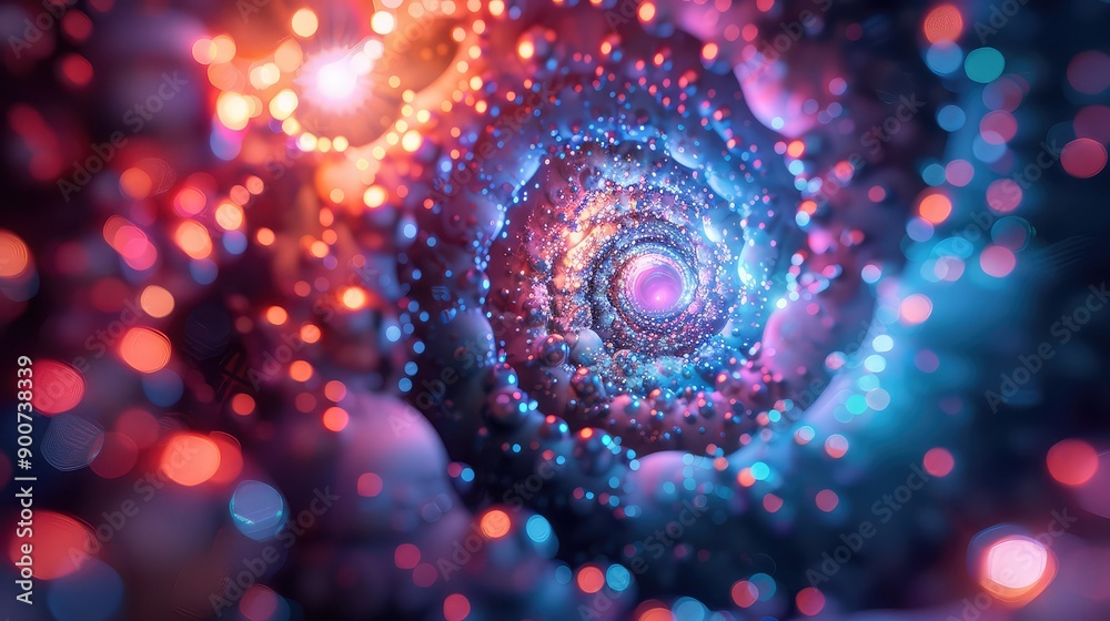 Dynamic Vortex of Red and Blue Dynamic Vortex of Red and Blue