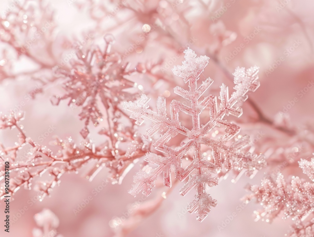 Naklejka premium Pink and white delicate floral patterns on a soft background creating a beautiful and romantic artistic design