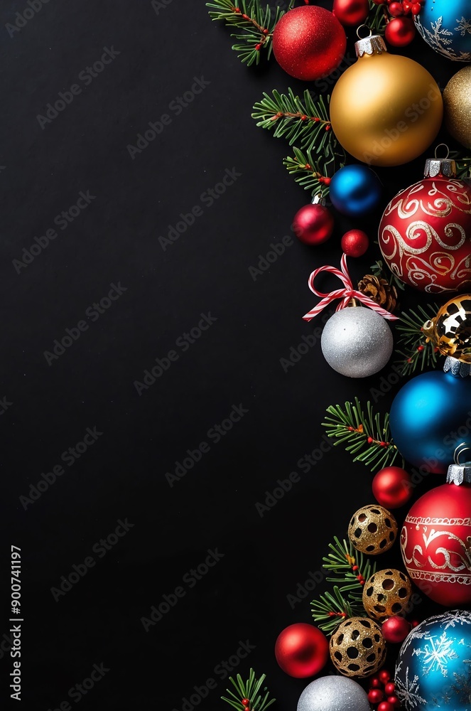 vibrant and festive christmas theme borders with black background vibrant and festive christmas theme borders with black background
