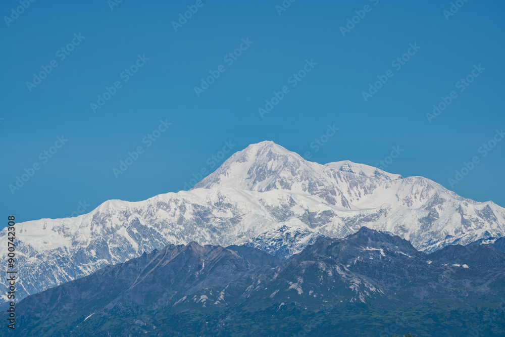 Denali / Mount McKinley is the highest mountain peak in North America, Located in the Alaska Range in the interior of the U.S. state of Alaska, Denali Viewpoint South Denali / Mount McKinley is the highest mountain peak in North America, Located in the Alaska Range in the interior of the U.S. state of Alaska, Denali Viewpoint South