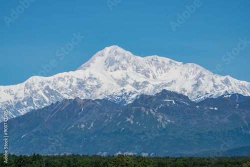 Denali / Mount McKinley is the highest mountain peak in North America, Located in the Alaska Range in the interior of the U.S. state of Alaska, Denali Viewpoint South 