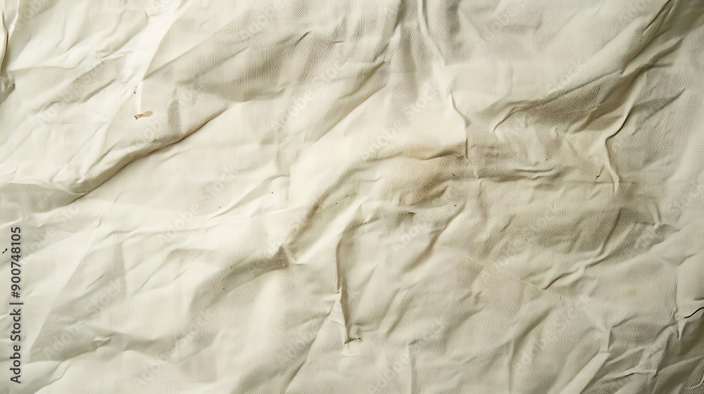 A textured, wrinkled beige fabric background ideal for various design and artistic applications. A textured, wrinkled beige fabric background ideal for various design and artistic applications.