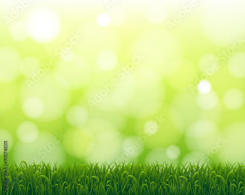 Green Nature Poster With Bokeh Background
