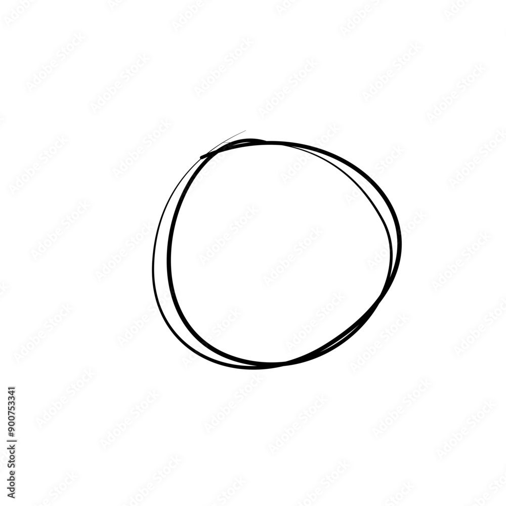 Hand drawn circle line sketch Hand drawn circle line sketch