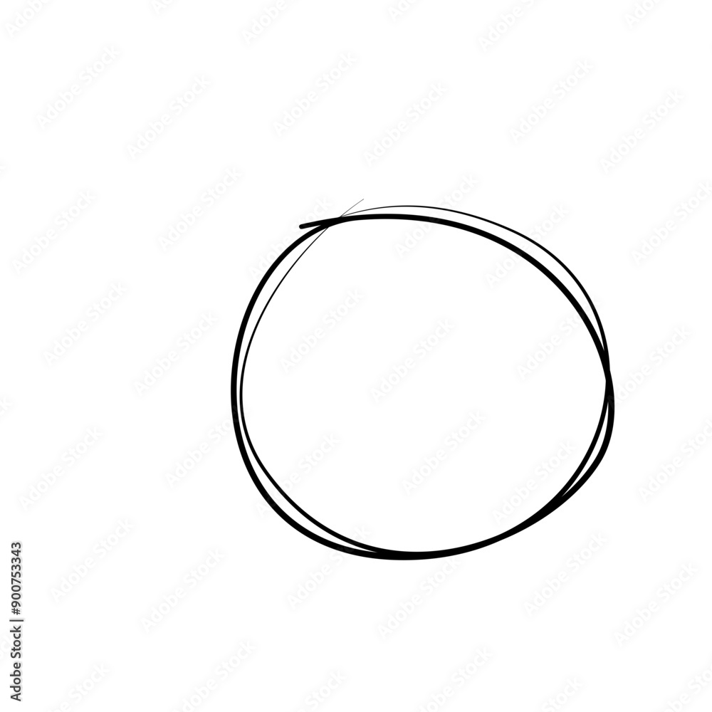 Hand drawn circle line sketch Hand drawn circle line sketch