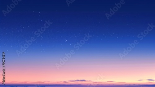 A tranquil twilight sky peppered with stars