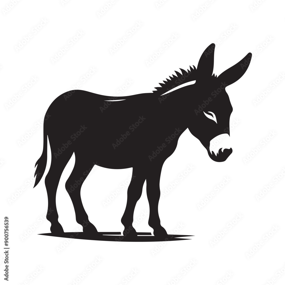 Donkey silhouette vector illustration Donkey silhouette vector illustration