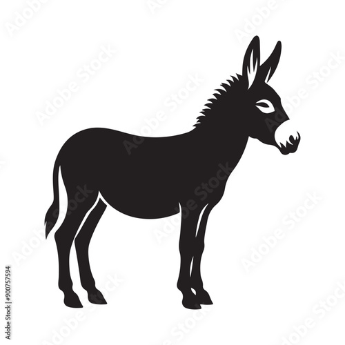 Donkey silhouette vector illustration