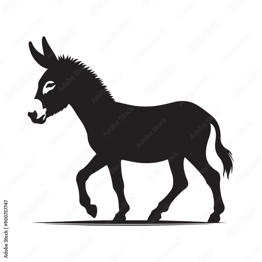 Donkey silhouette vector illustration Donkey silhouette vector illustration
