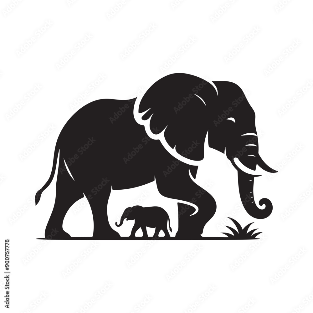 Elephant silhouette vector illustration Elephant silhouette vector illustration