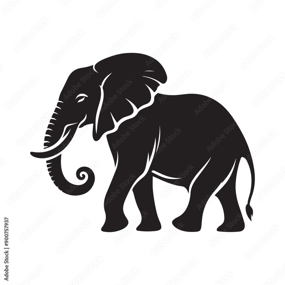Elephant silhouette vector illustration Elephant silhouette vector illustration