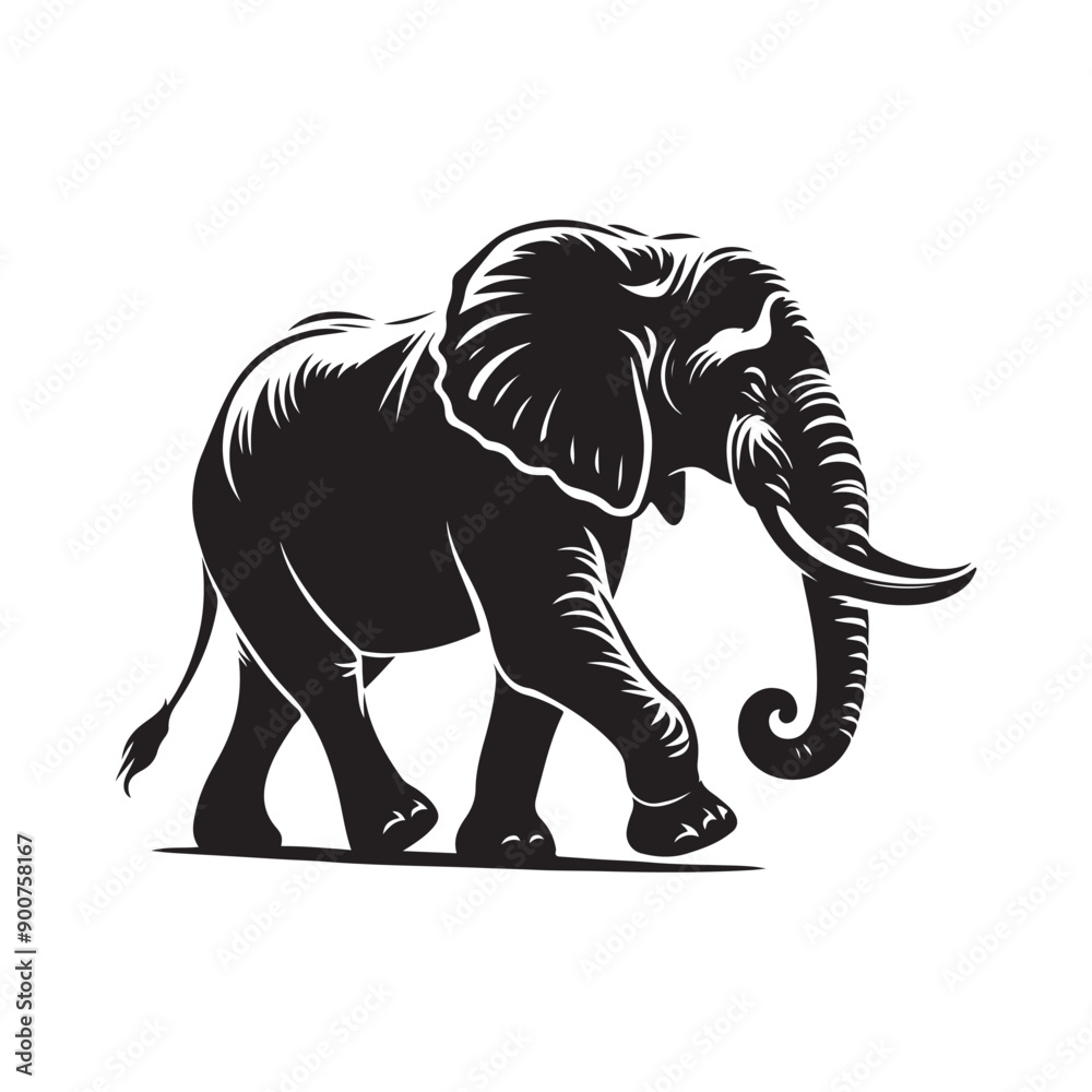 Elephant silhouette vector illustration Elephant silhouette vector illustration